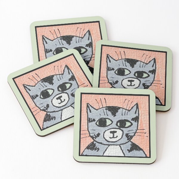 Item preview, Whimsical Cat Portrait #2 designed and sold by ErinBrieArt.
