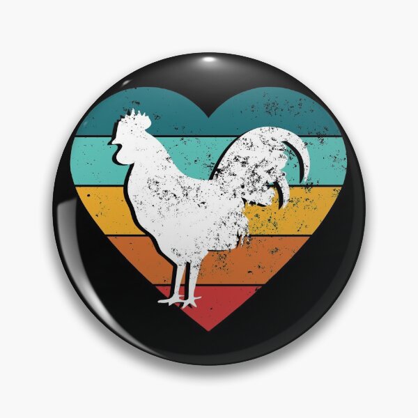 Item preview, Vintage Chicken Sunset Heart designed and sold by Rooster Syndicate.