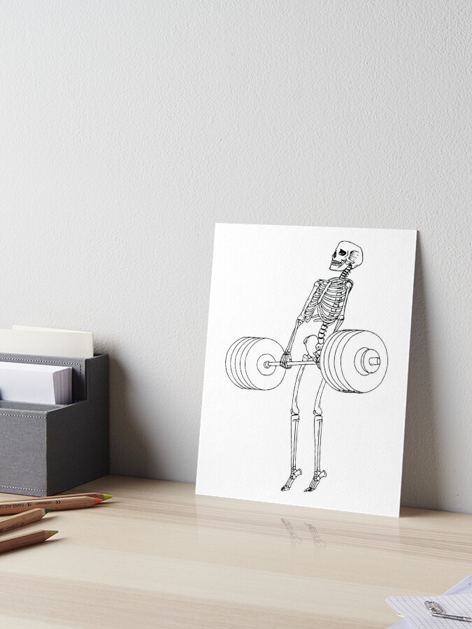 Skeleton Weightlifting Workout Gifts Sticker for Sale by KingMasterStore