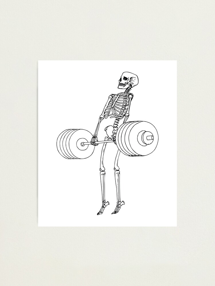 Skeleton Weightlifting Workout Gifts Sticker for Sale by KingMasterStore