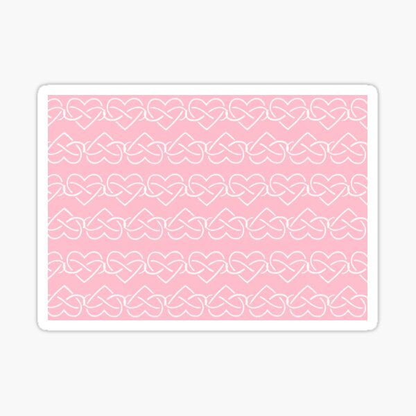 Polyamory Infinity Hearts Chain (Pink) Sticker
