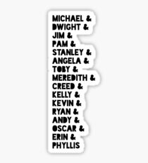The Office Dunder Mifflin Cast Members Sticker
