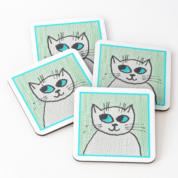 Item preview, Whimsical Cat Portrait #3 designed and sold by ErinBrieArt.