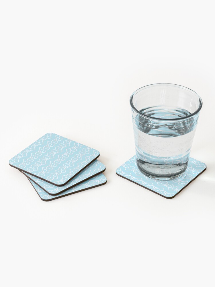 Alternate view of Polyamory Infinity Hearts Chain (Blue) Coasters (Set of 4)