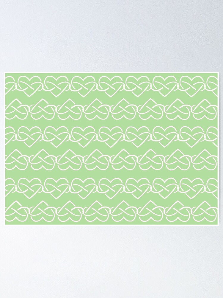 Alternate view of Polyamory Infinity Hearts Chain (Green) Poster