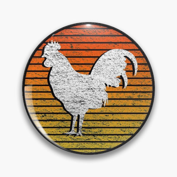 Item preview, Vintage Chicken Sunset Orange designed and sold by Rooster Syndicate.