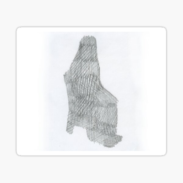 Graphite Seated Figure Sticker