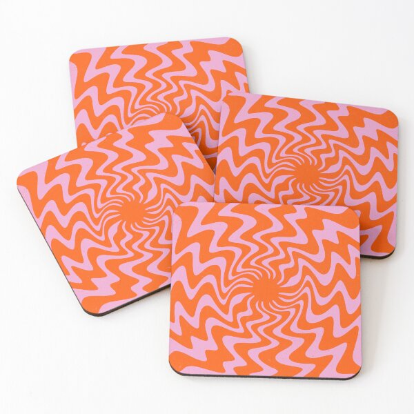 Item preview, 70s Retro Pink Orange Abstract designed and sold by trajeado14.