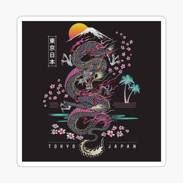 Diseño japonés genial Pegatina