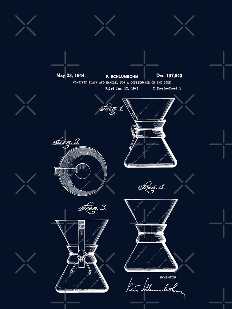 Coffee Chemex patent art, old coffee chemex design for coffee lovers Coffee  Mug for Sale by anodyle