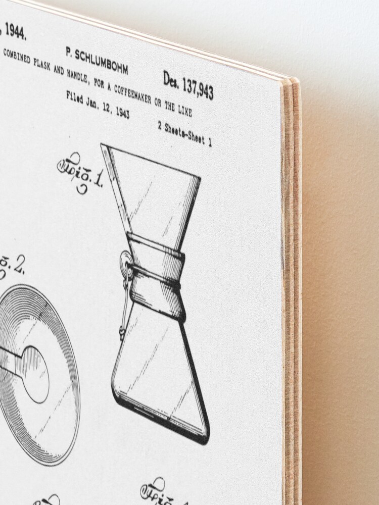 Coffee Chemex patent art, old coffee chemex design for coffee lovers Coffee  Mug for Sale by anodyle