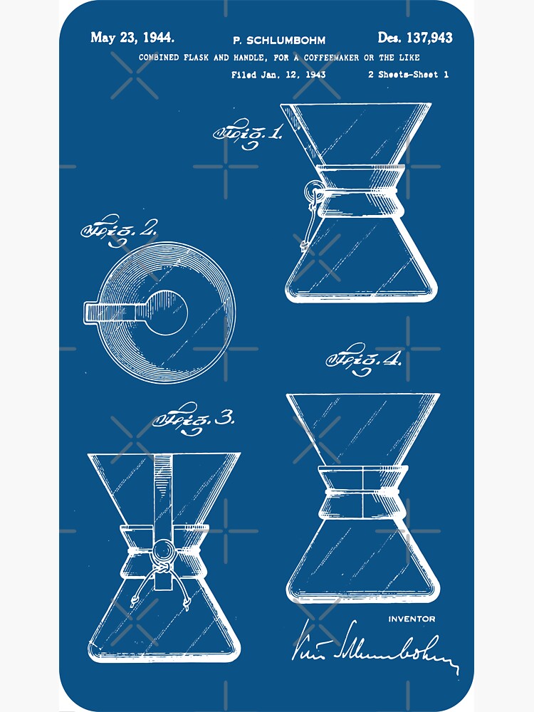 Coffee Chemex patent art, old coffee chemex design for coffee lovers Coffee  Mug for Sale by anodyle