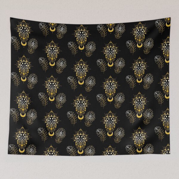 Item preview, Golden ornamental floral mandala designed and sold by sabinapaletart.