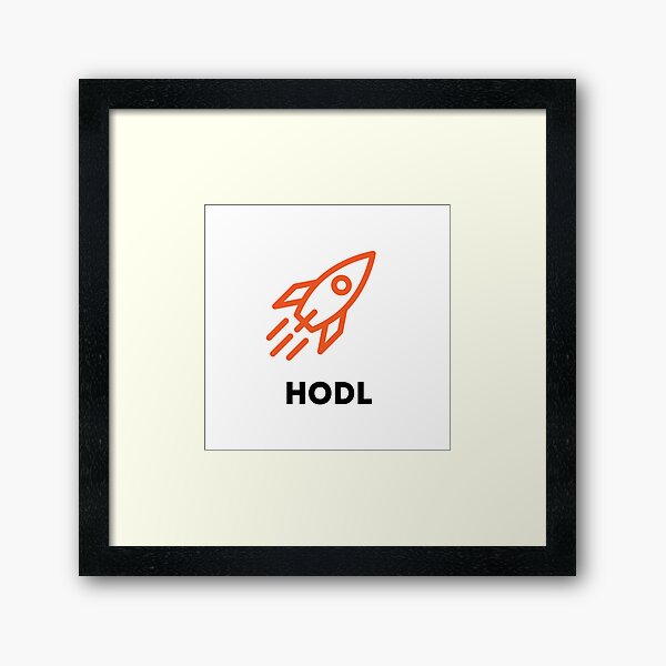Wall Street Bets Stonks HODL GME AMC Framed Art Print