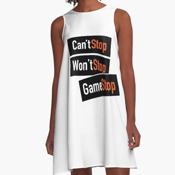Wall Street Bets Stonks HODL GME AMC GameStop A-Line Dress