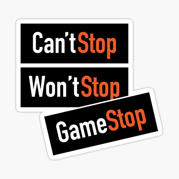 Wall Street Bets Stonks HODL GME AMC GameStop Sticker