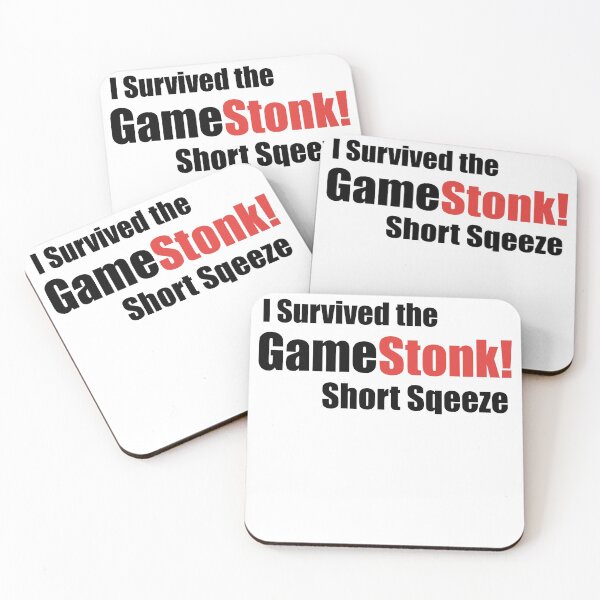 Item preview, I Survived the GAMESTONK! Short Squeeze Funny Text Based 2021 Stock Market Short Sale & Social Media Quote Humor designed and sold by ZEROXCOOL.