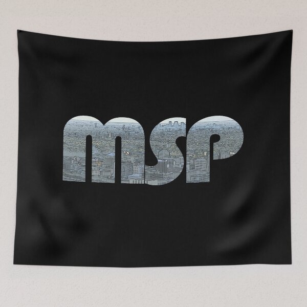 Item preview, The Twin Cities, Minneapolis and St. Paul, Minnesota MSP Cityscape designed and sold by CrabbyLobster.