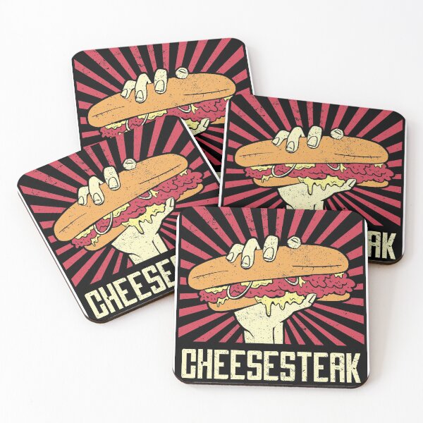 Item preview, Retro Cheesesteak Propaganda Poster designed and sold by MVTee.