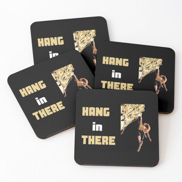 Item preview, Hang in there rock climbing cliffhanger black designed and sold by daguilon.