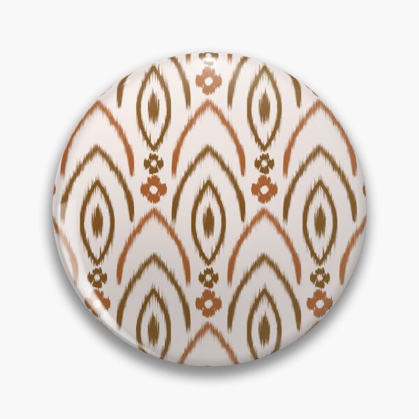 Item preview, Ikat flower seamless pattern brown designed and sold by Kamiri.