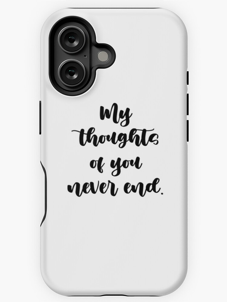 Aperçu 1 sur 4. Coque iPhone avec l'œuvre Mes pensées sur toi créée et vendue par EternallyBooked.