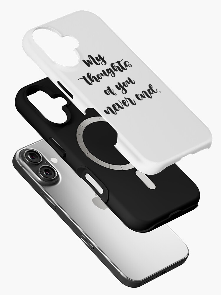 Aperçu 2 sur 4. Coque iPhone avec l'œuvre Mes pensées sur toi créée et vendue par EternallyBooked.