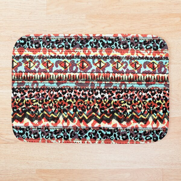 Item preview, Leopard and Aztec Ikat Colorful Pattern Cocktail designed and sold by mythandframe.