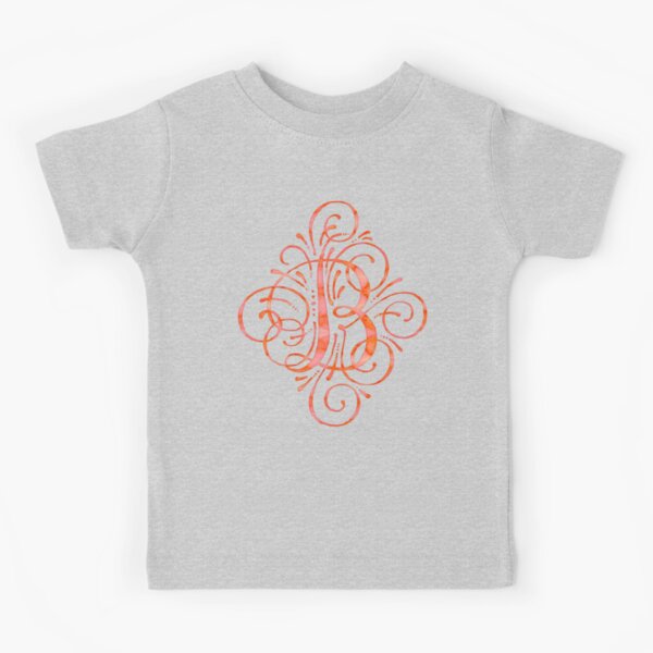 Watercolor Monogram Calligraphy B | Kids T-Shirt