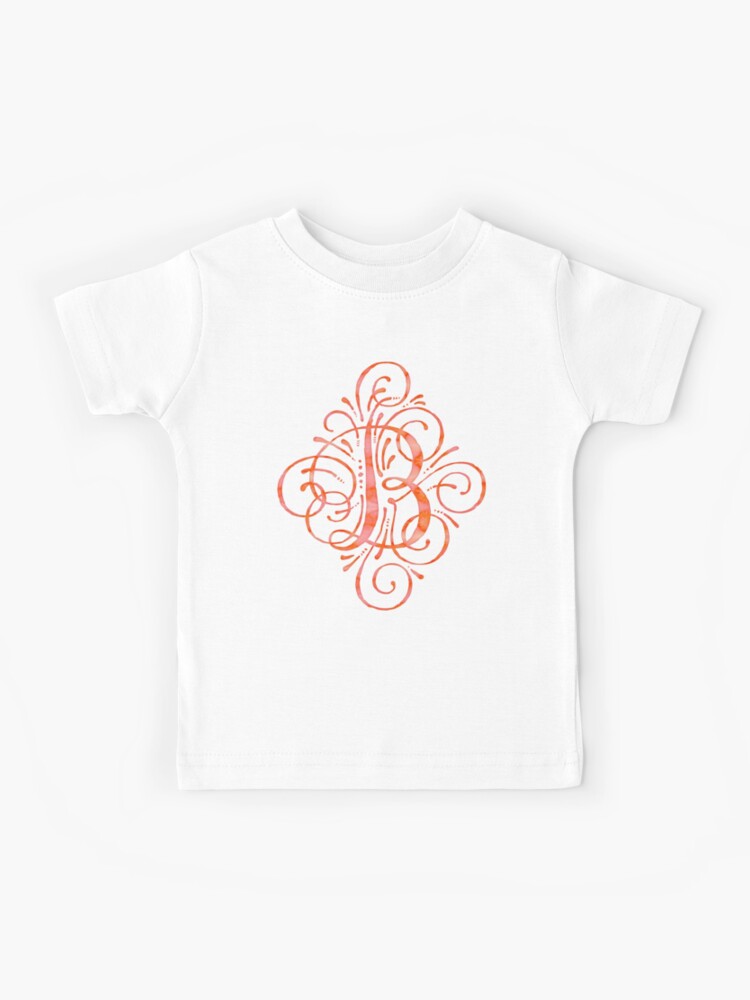 Watercolor Monogram Calligraphy B | Kids T-Shirt