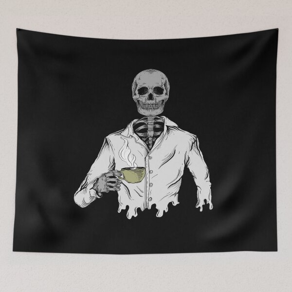 Item preview, Skelton Drinking Coffee designed and sold by MHabeeb.