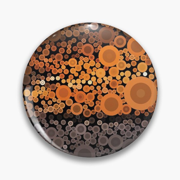 Item preview, Chocolate & Orange Bubbles Tondo Style Pattern designed and sold by LJWDesigns.