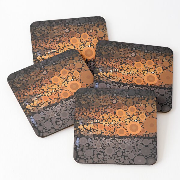 Item preview, Chocolate & Orange Bubbles Tondo Style Pattern designed and sold by LJWDesigns.