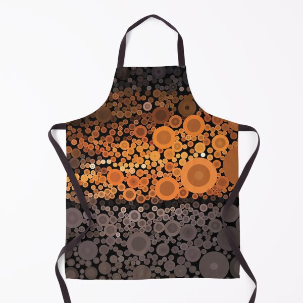 Item preview, Chocolate & Orange Bubbles Tondo Style Pattern designed and sold by LJWDesigns.