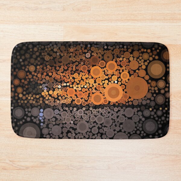 Item preview, Chocolate & Orange Bubbles Tondo Style Pattern designed and sold by LJWDesigns.