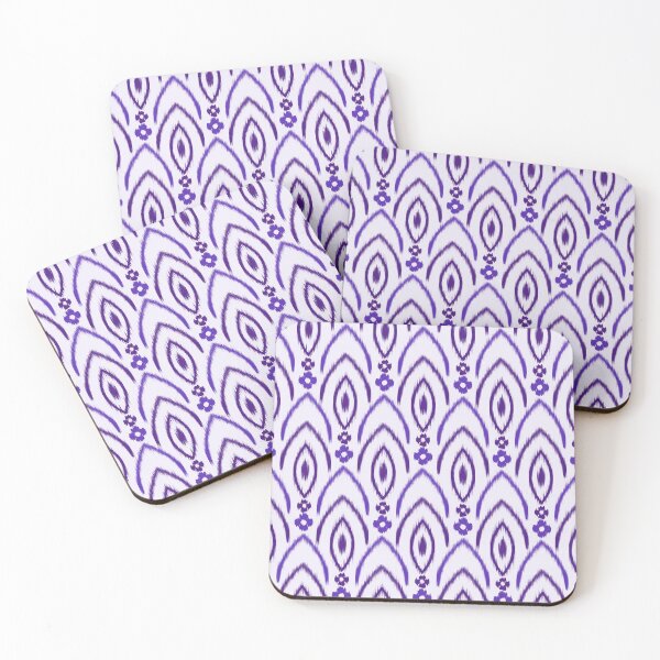 Item preview, Ikat flower seamless pattern violet designed and sold by Kamiri.