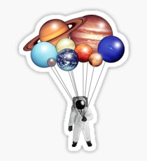 Astronaut Balloons Sticker