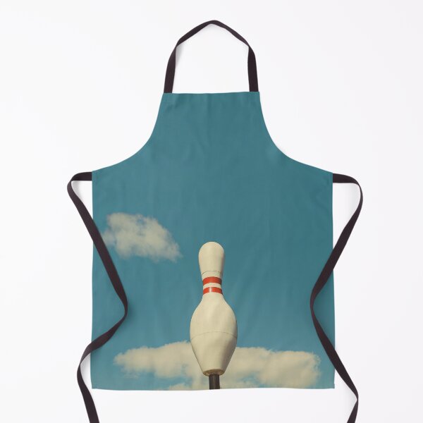 Item preview, Vintage fiberglass bowling pin sign against a blue sky designed and sold by soupstock.