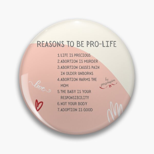 Item preview, Reasons to Be Pro-Life designed and sold by ChristianCoding.