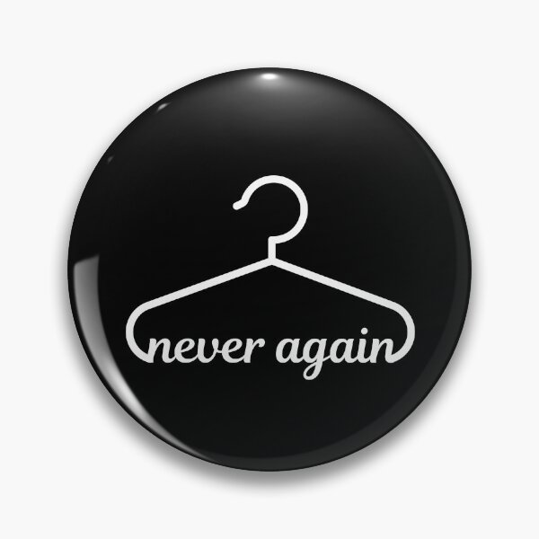Item preview, Never again coat hanger pro choice black designed and sold by daguilon.