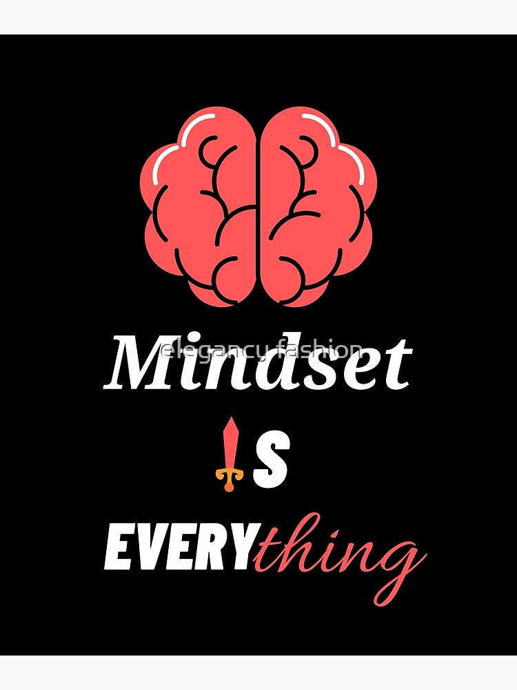 "mindset is everything think" Poster by hatemnoubi Redbubble