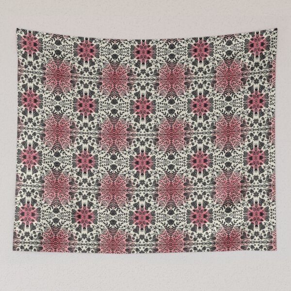 Item preview, Flora and Fauna- cream and pink  designed and sold by Joanne-Amanda.