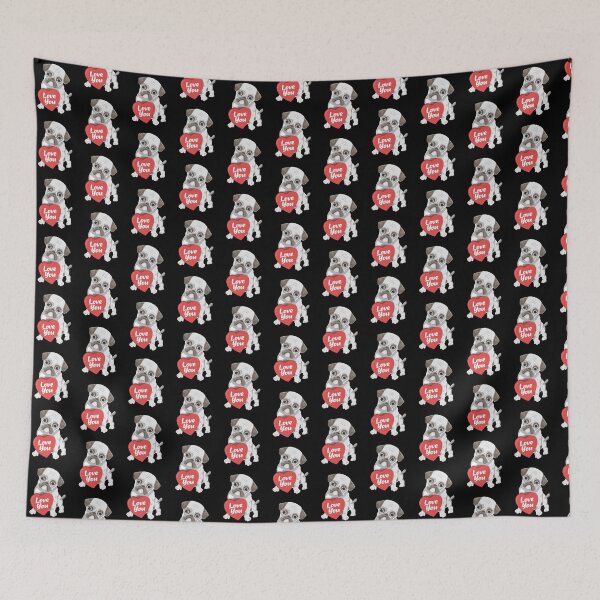 Item preview, Valentine Love Pug Cute Dog designed and sold by pawsomelove.