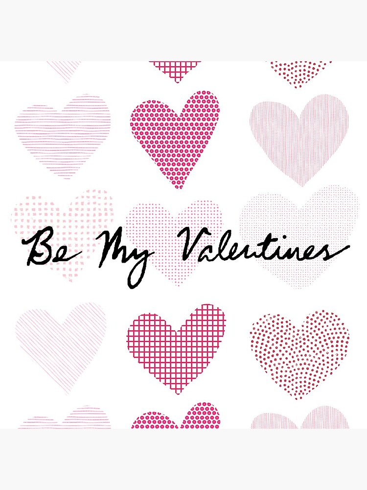 Be My Valentines (Patterned Hearts) by polyphiliashop