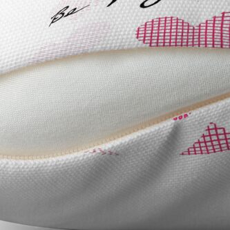 Alternate view of Be My Valentines (Patterned Hearts) Throw Pillow