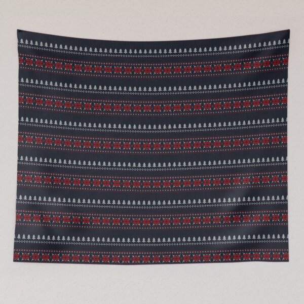 Item preview, Easy Knitting Pattern Desing - Floral red & blue & white forest designed and sold by GBDesigner.