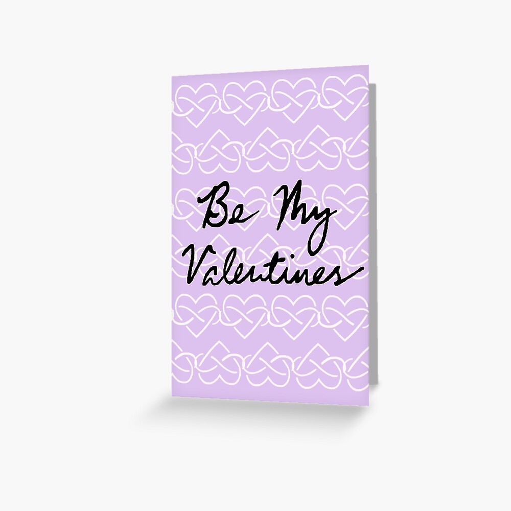 Be My Valentines (Infinity Hearts - Purple) Greeting Card