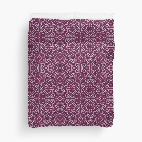 Cherry Hearts - Handmade Bohemian Romantic Classic Lineart and Watercolor repeat surface design Throw Blanket Duvet Cover