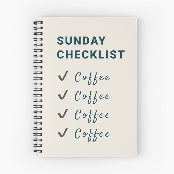 Item preview, Sunday Coffee Checklist designed and sold by Alex Mercer.