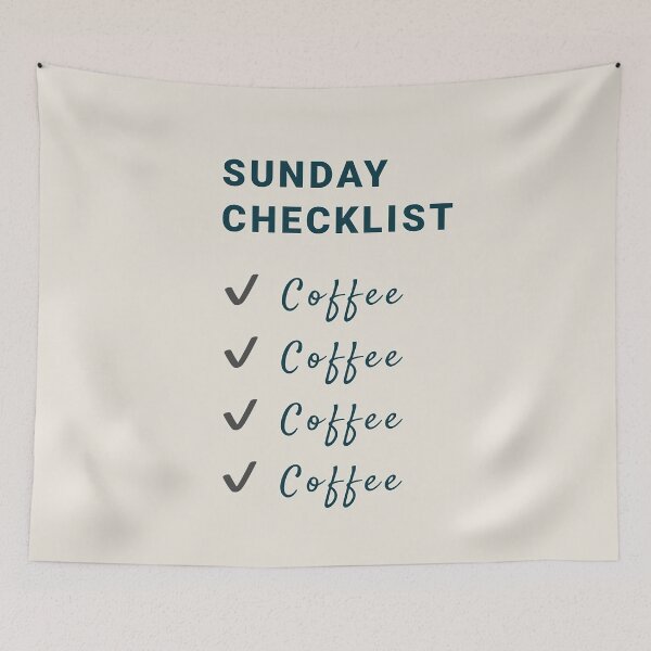 Item preview, Sunday Coffee Checklist designed and sold by Alex Mercer.